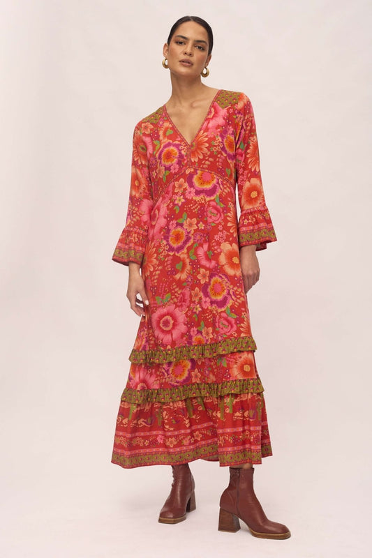 Peace Maxi Dress - Cherry