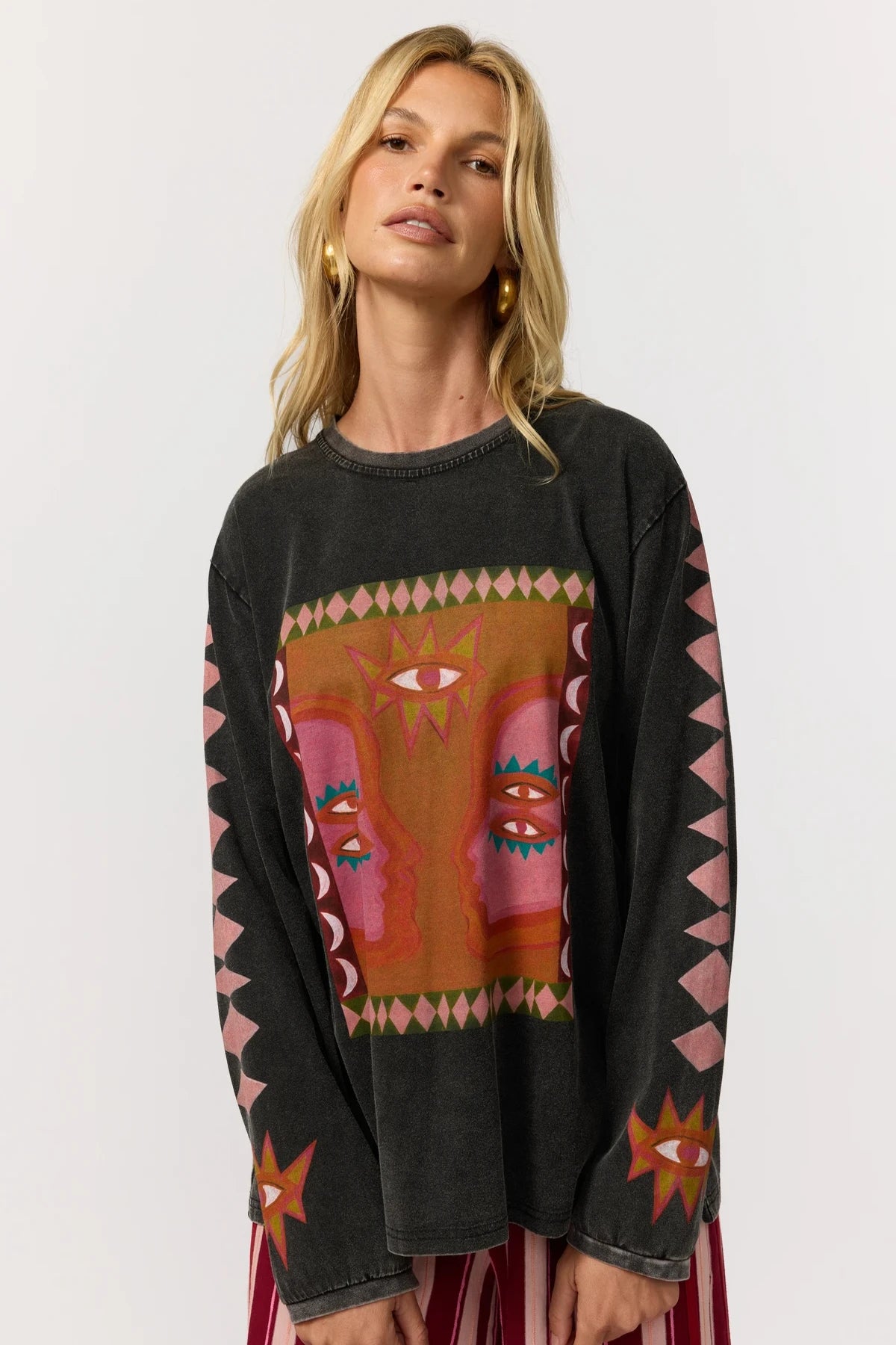 Luna Rose Long Sleeve tee - Onyx