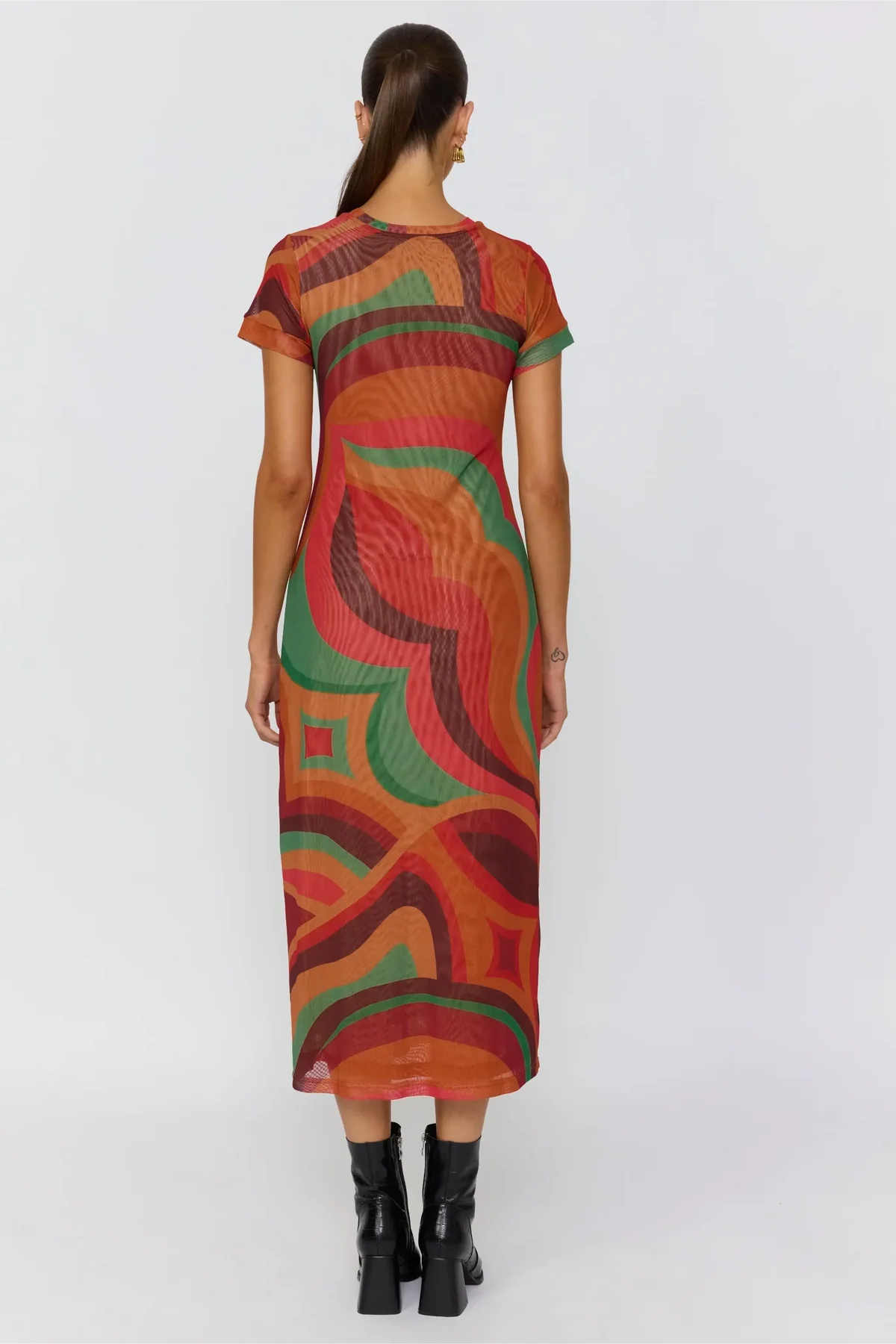 Yoko Midi Dress -Crimson Sun