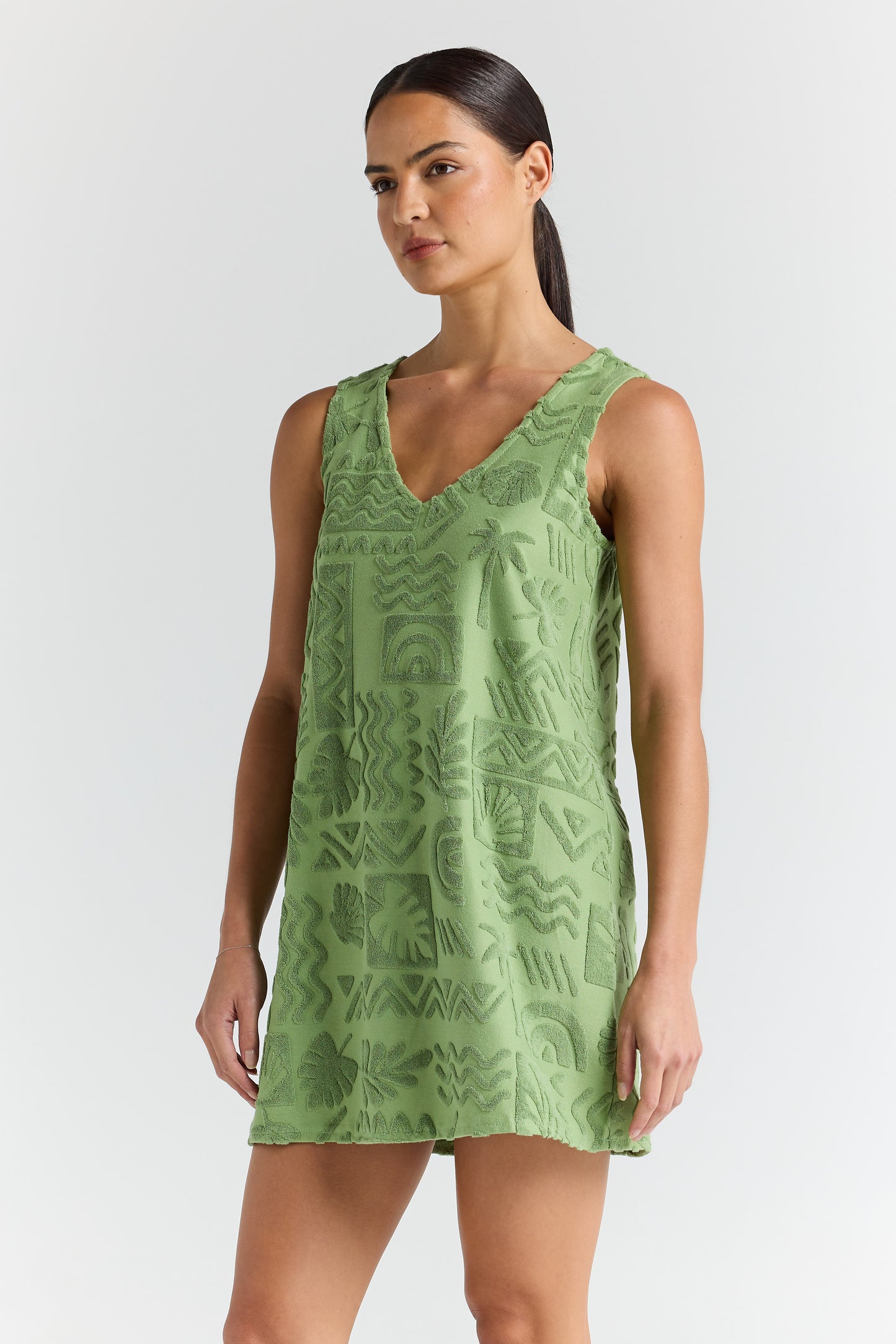 Mai Tai V Tunic Dress - Palm