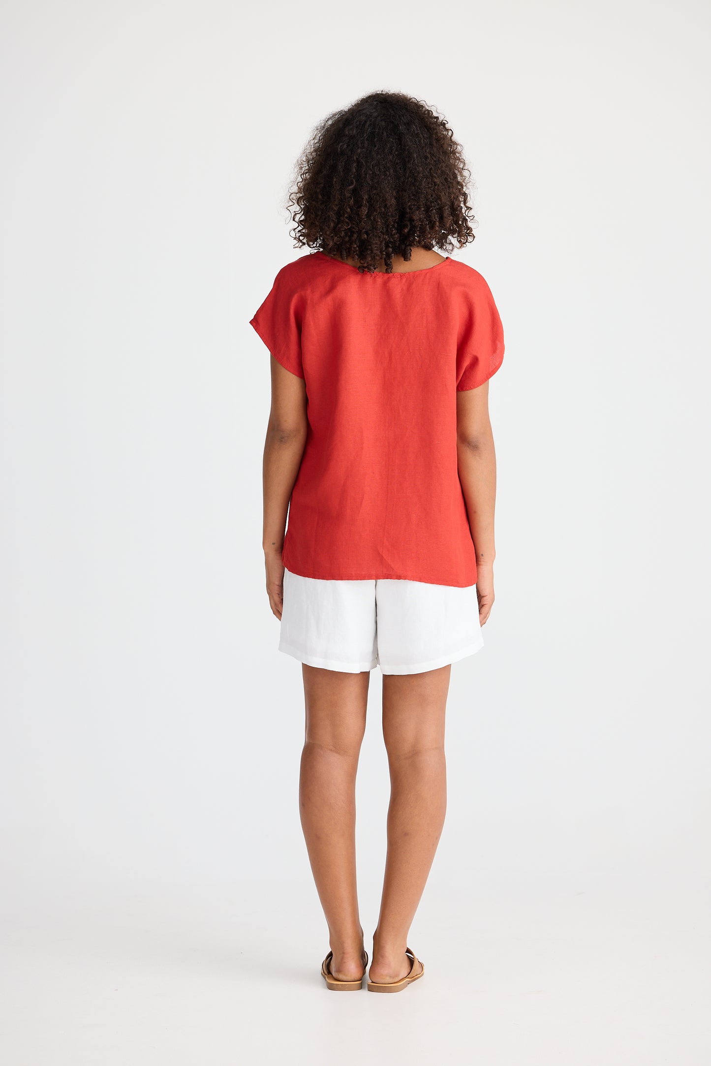 Havana Tee - Cherry Linen Blend