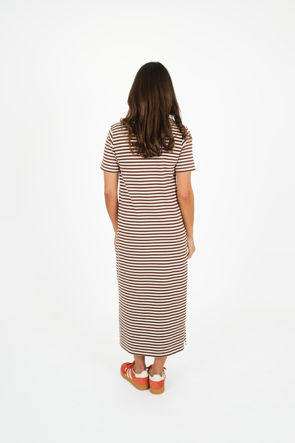 Voyager Striped Dress - Brown