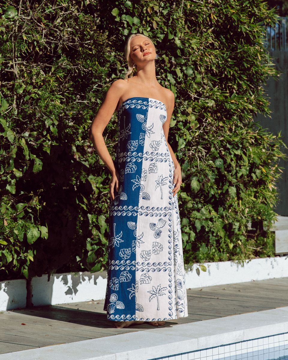 Paper Heart Maxi Dress - Brasilia