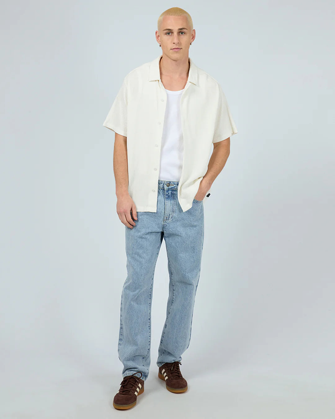 Session Waffle SS Shirt - Natural
