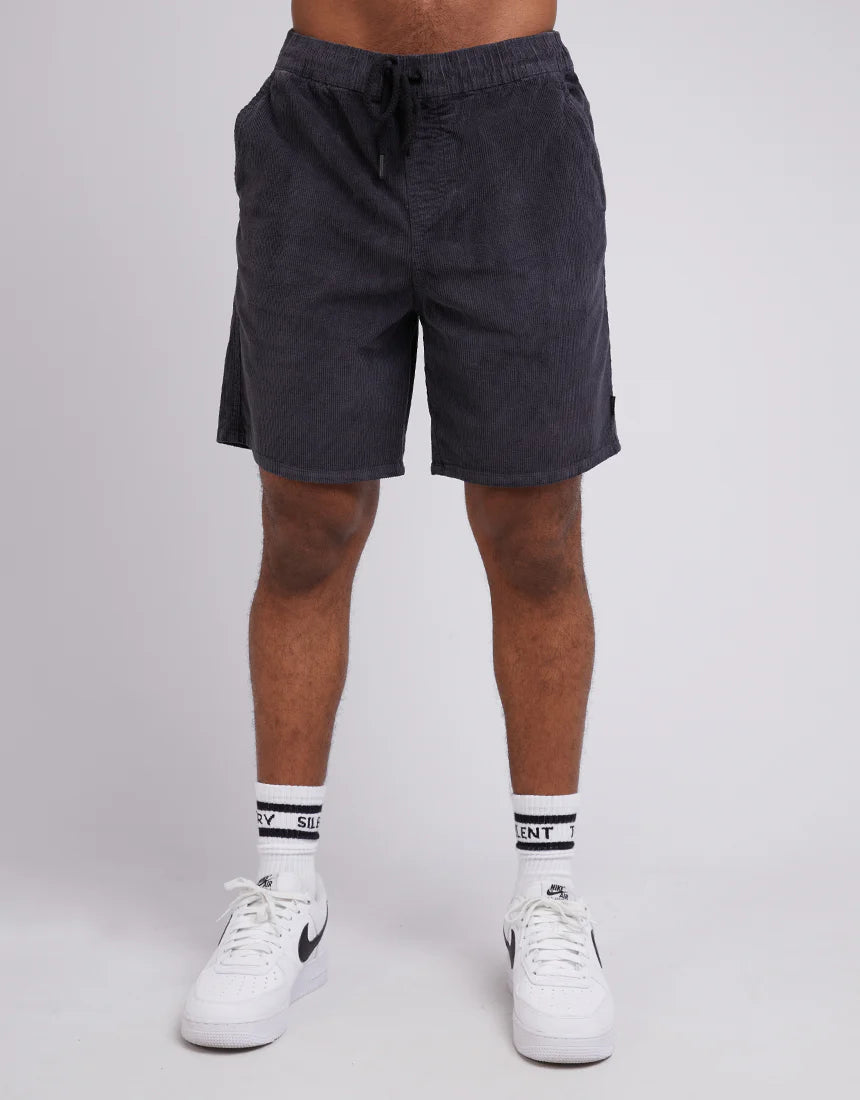 Cord Short - Washed Black