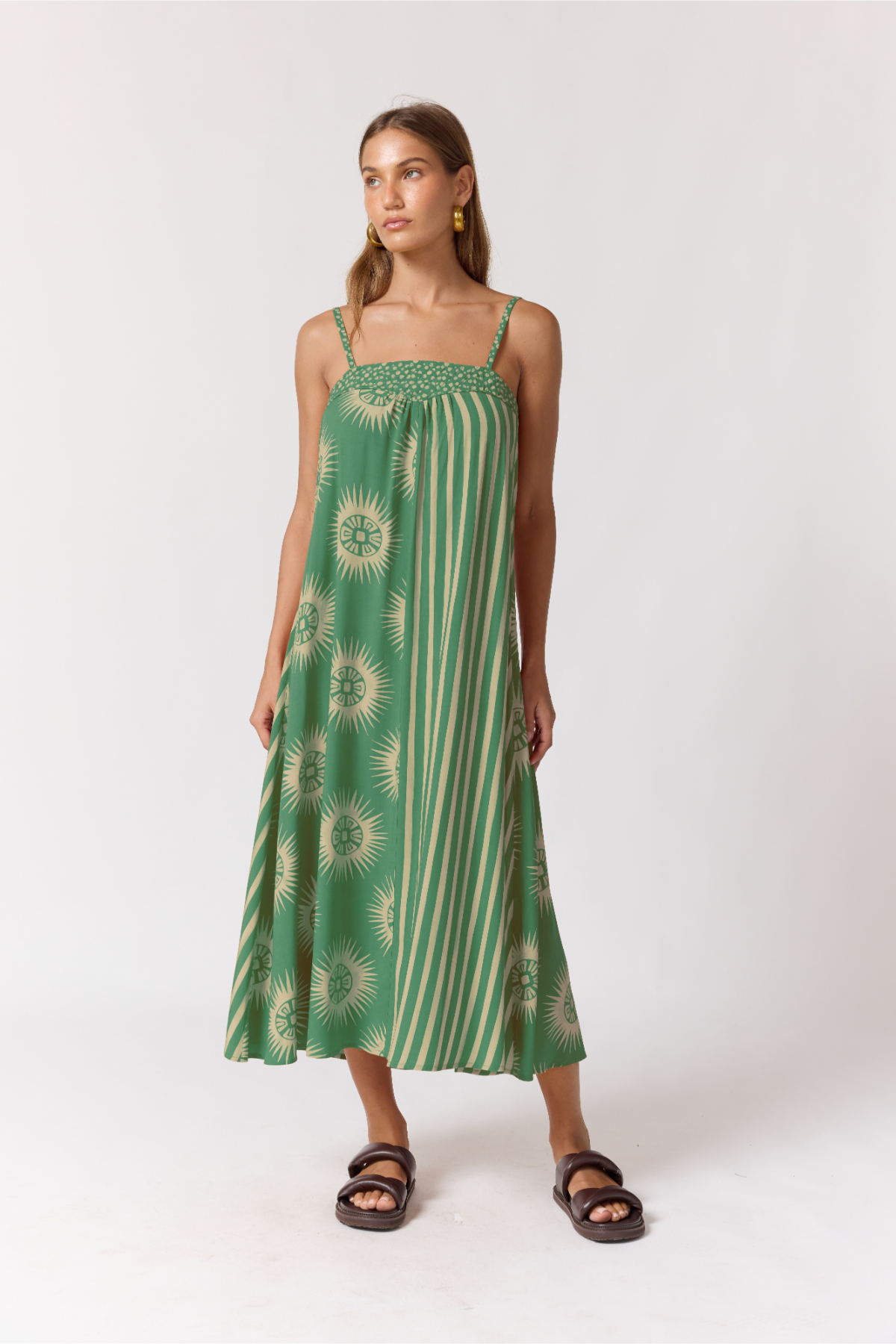 Honey Strappy Midi Dress - Sea
