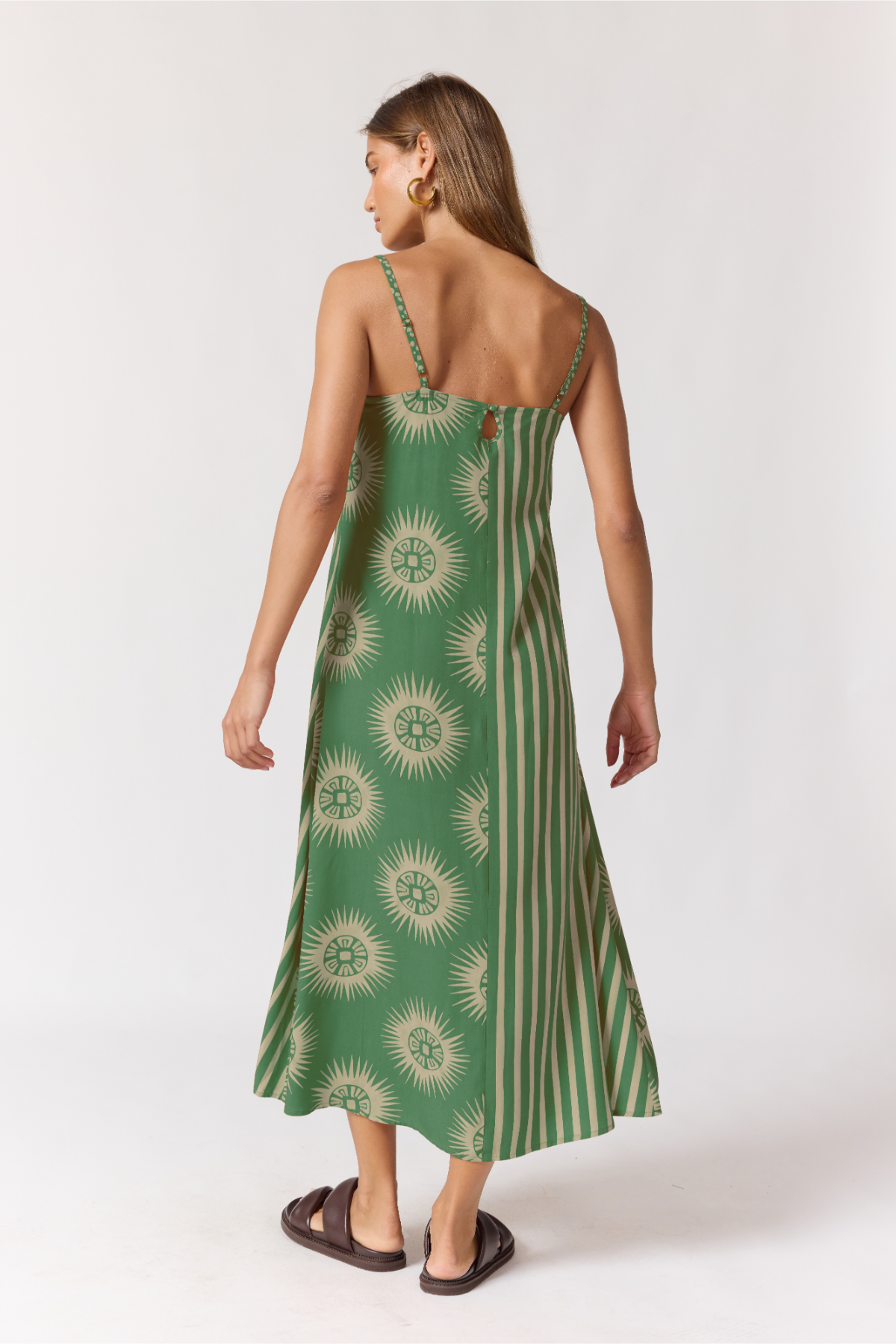 Honey Strappy Midi Dress - Sea
