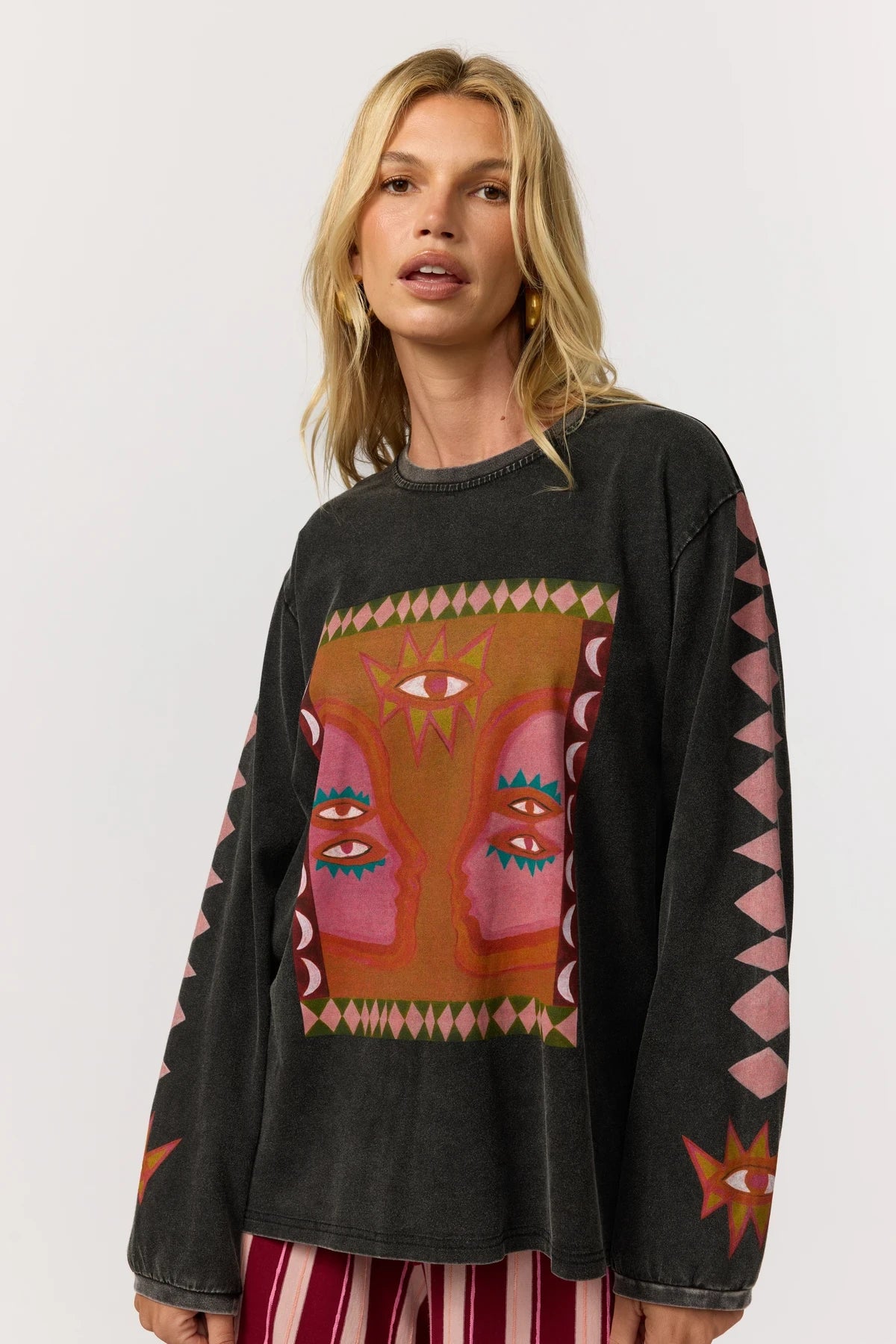 Luna Rose Long Sleeve tee - Onyx