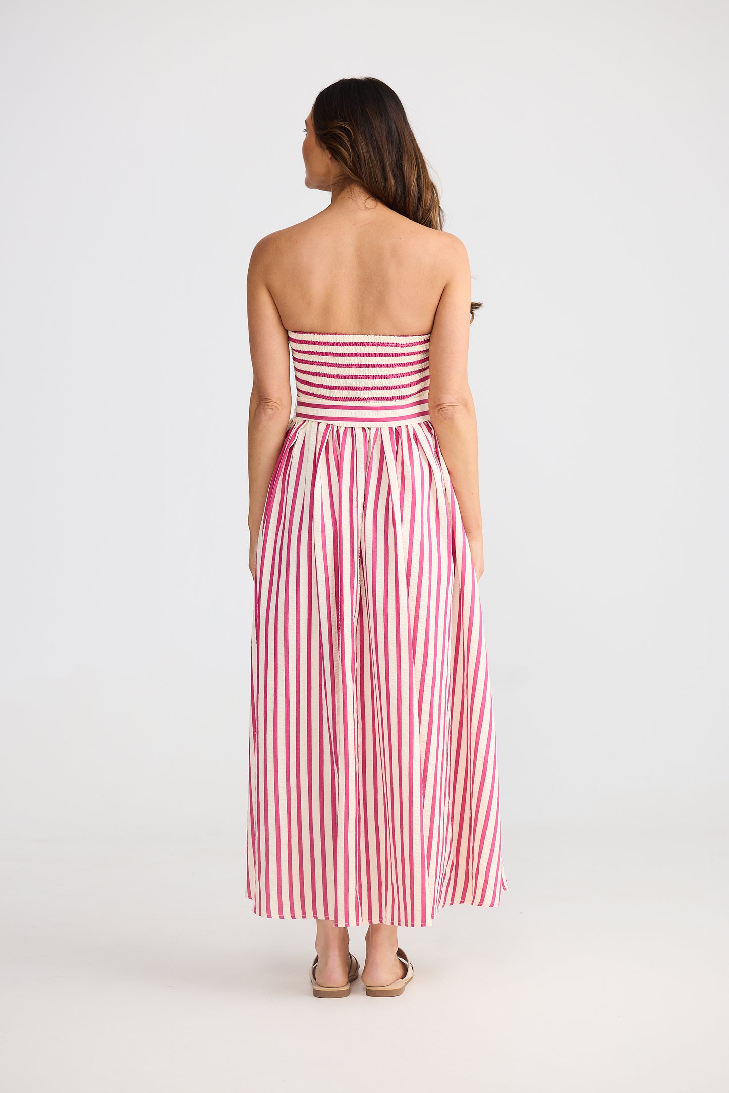 Avalon Dress - Hot Pink Stripe