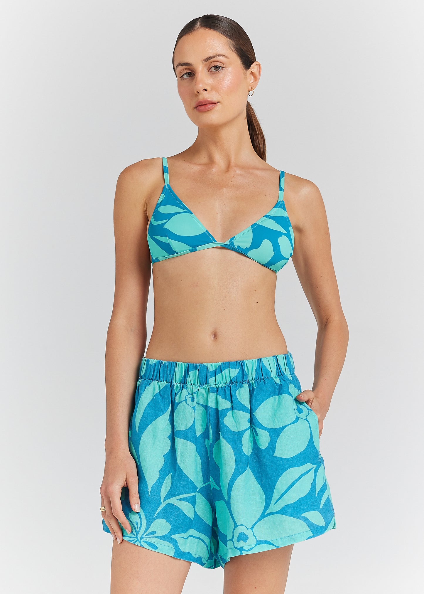 Baja Slit Short - Ocean