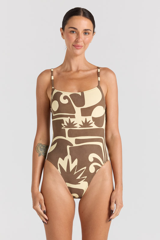 Beach Comber Singlet One piece - Banana