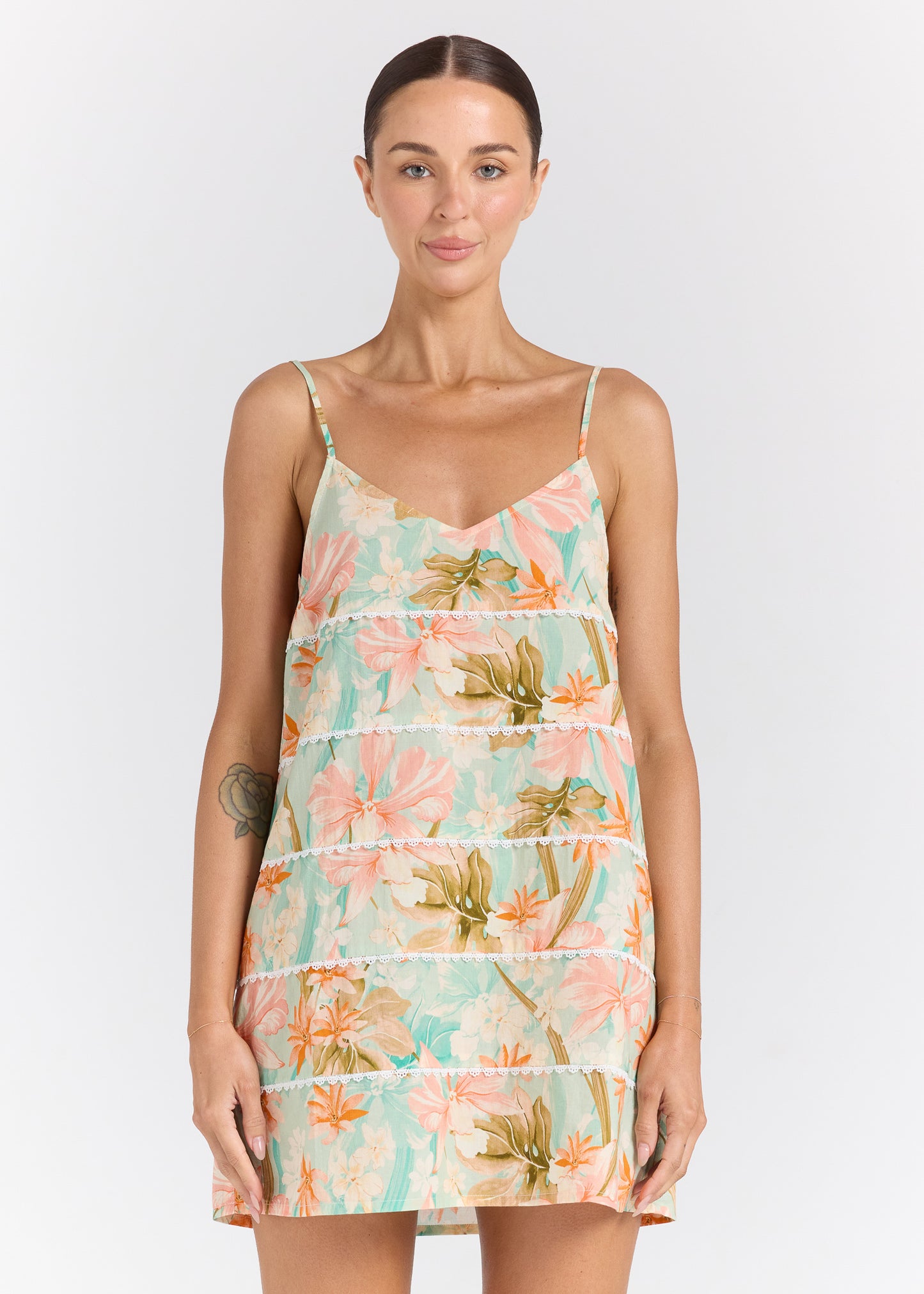 Dreamtime V Slip Dress - Jewel