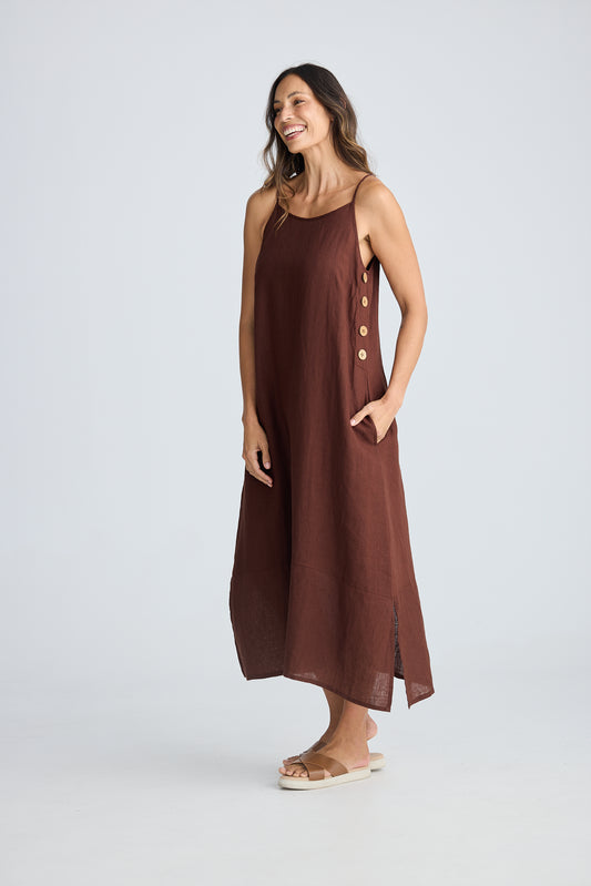 Cliffside Maxi Dress - Chocolate