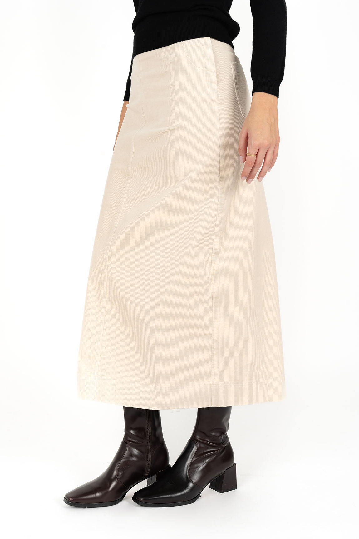 Billie Cord Skirt - Vanilla