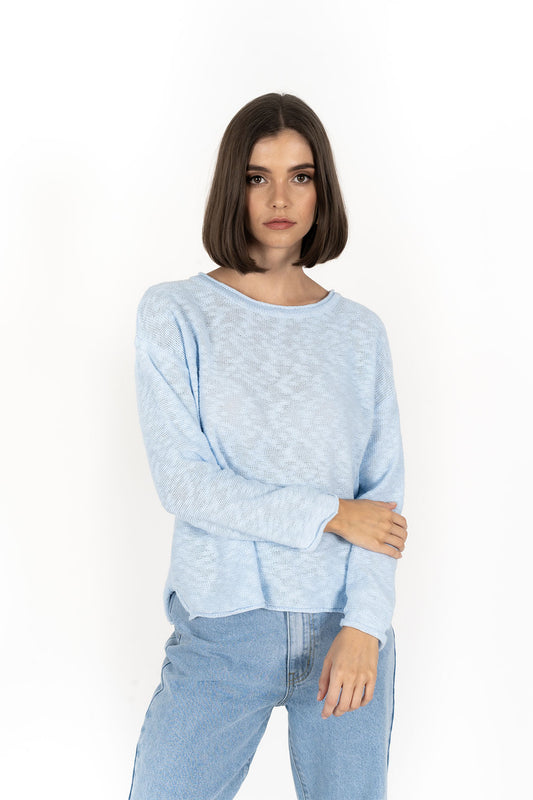 Sophia Sweater - Powder Blue