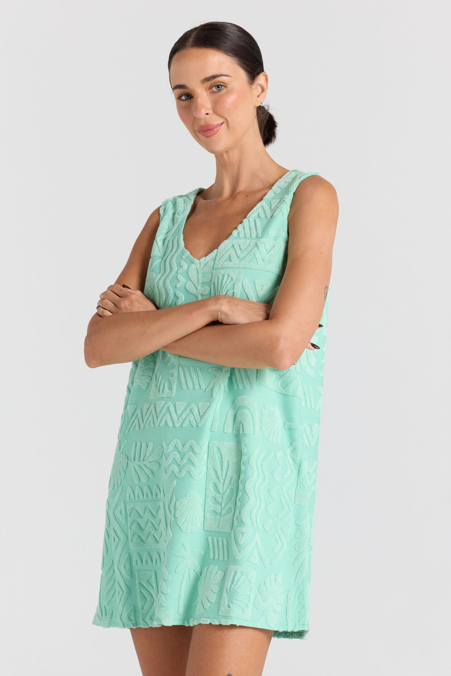 Mai Tai V Tunic Dress - Mint