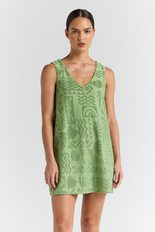 Mai Tai V Tunic Dress - Palm