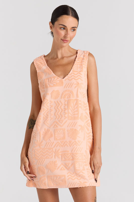 Mai Tai V Tunic Dress - Peach