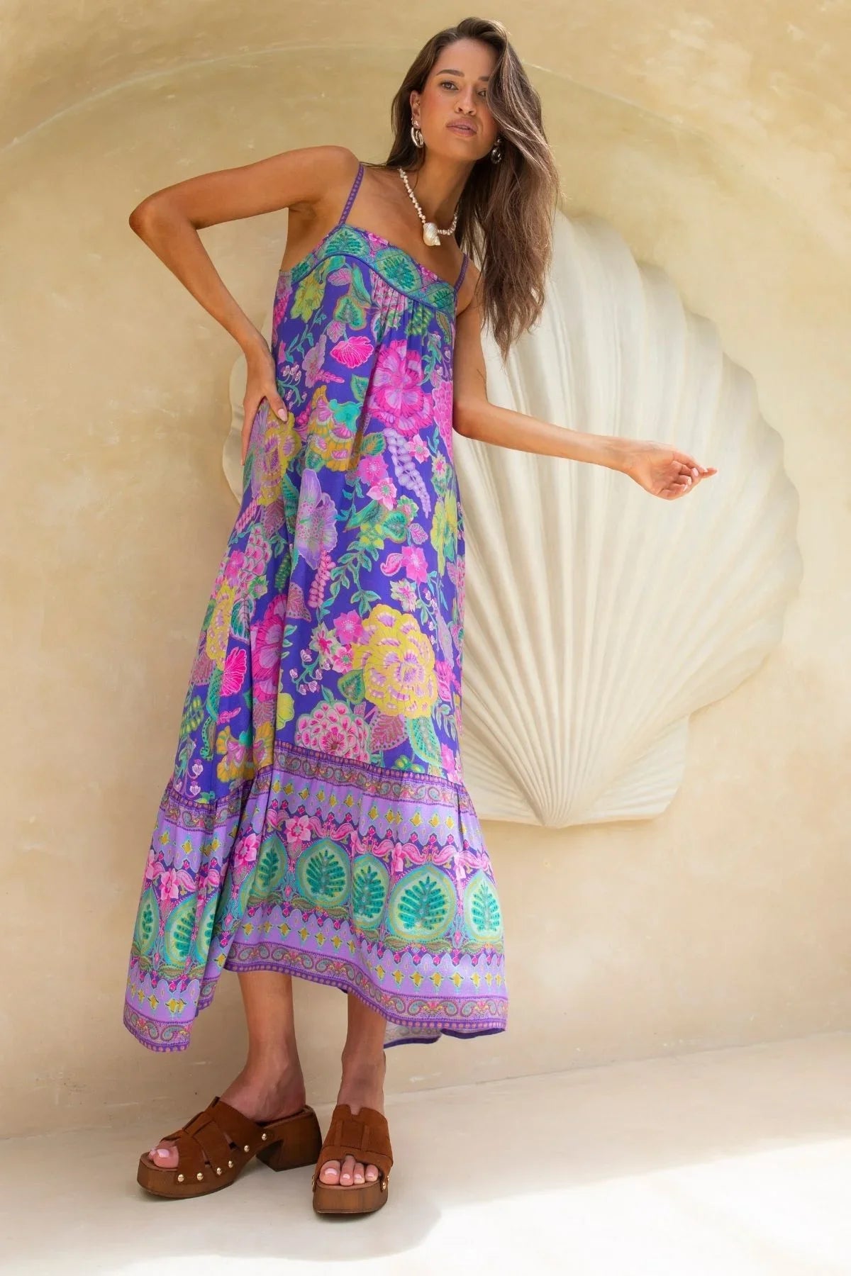 Honey Strappy Dress - Hibiscus