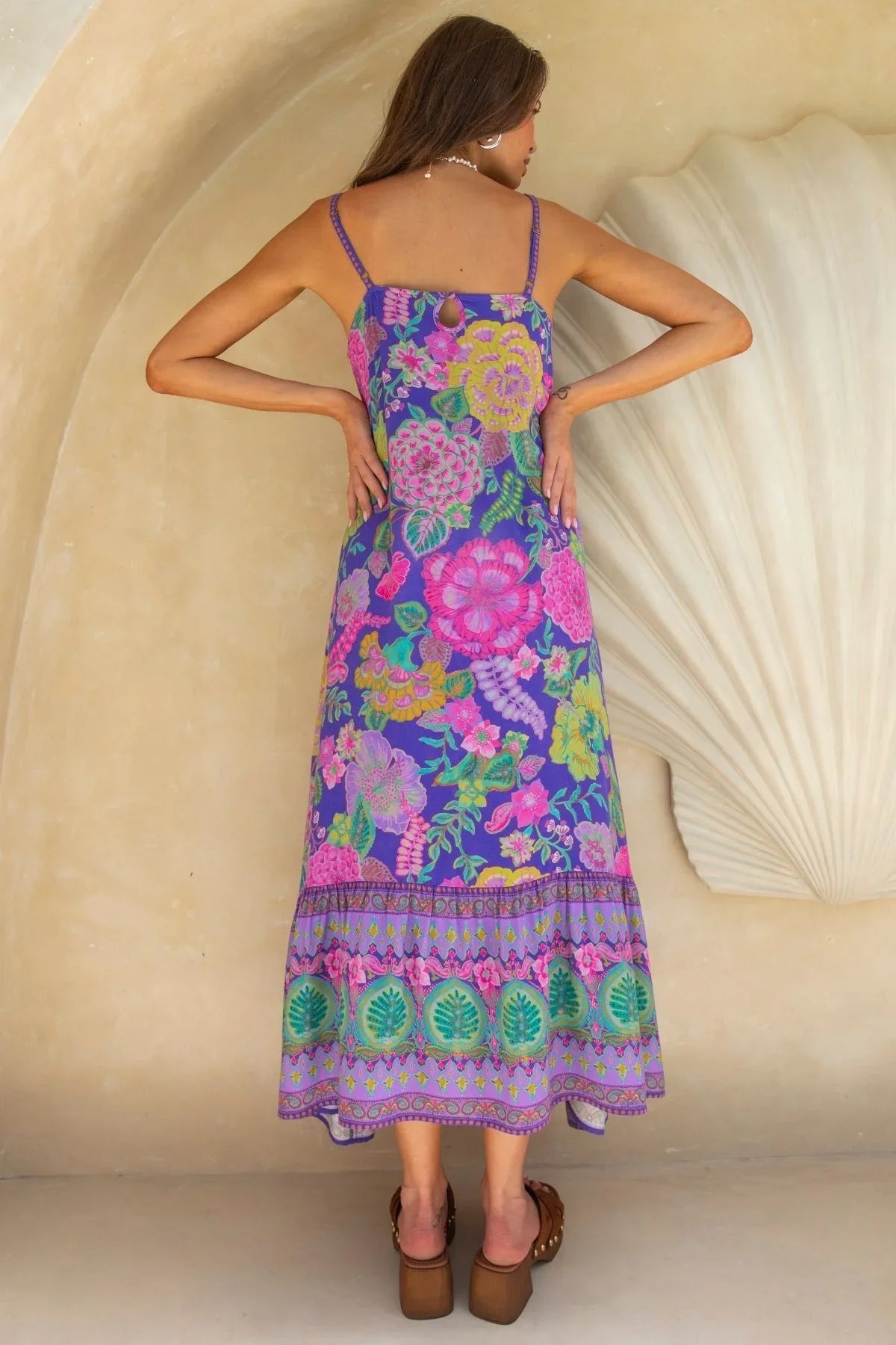 Honey Strappy Dress - Hibiscus