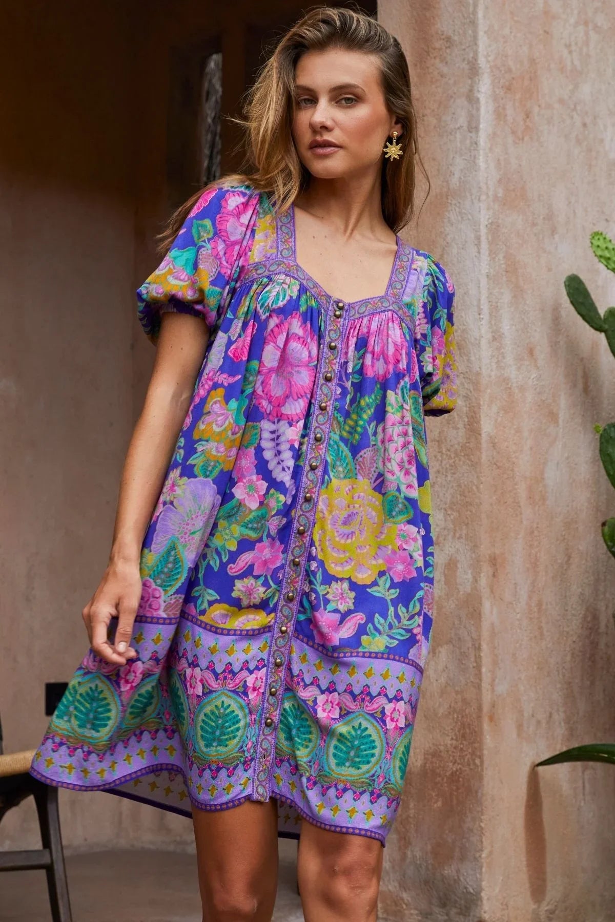 Savannah Mini Dress - Hibiscus