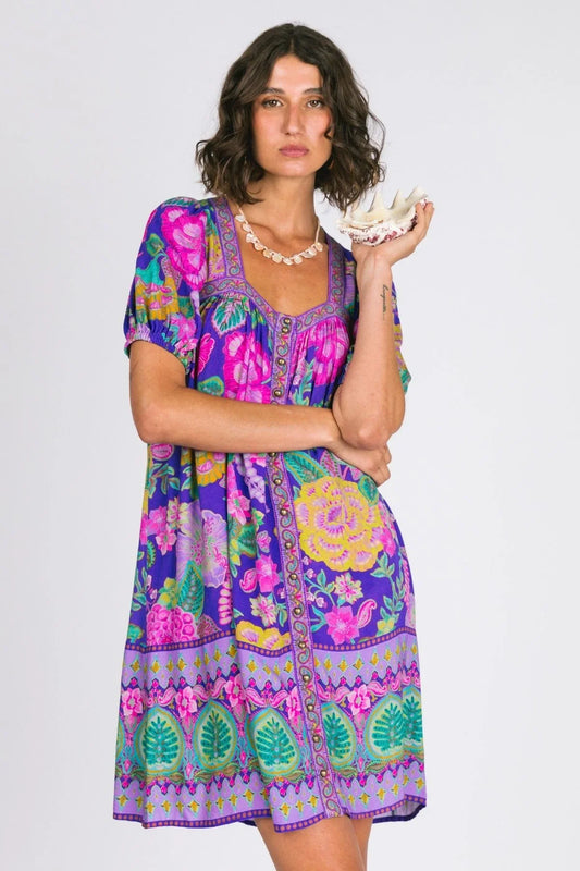Savannah Mini Dress - Hibiscus