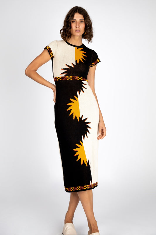 Yoko Midi Dress - Salt n Pepper