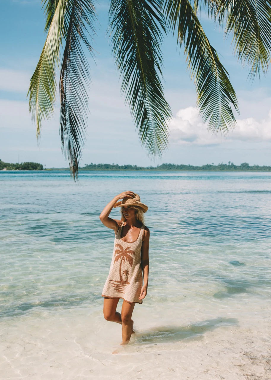 Palm Beach U Knit Dress - Sand