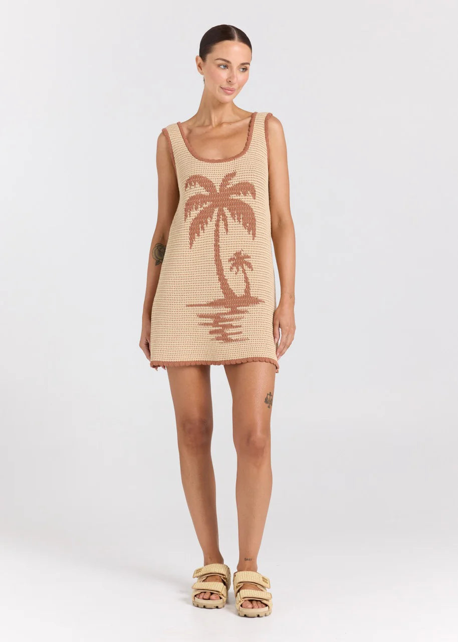 Palm Beach U Knit Dress - Sand