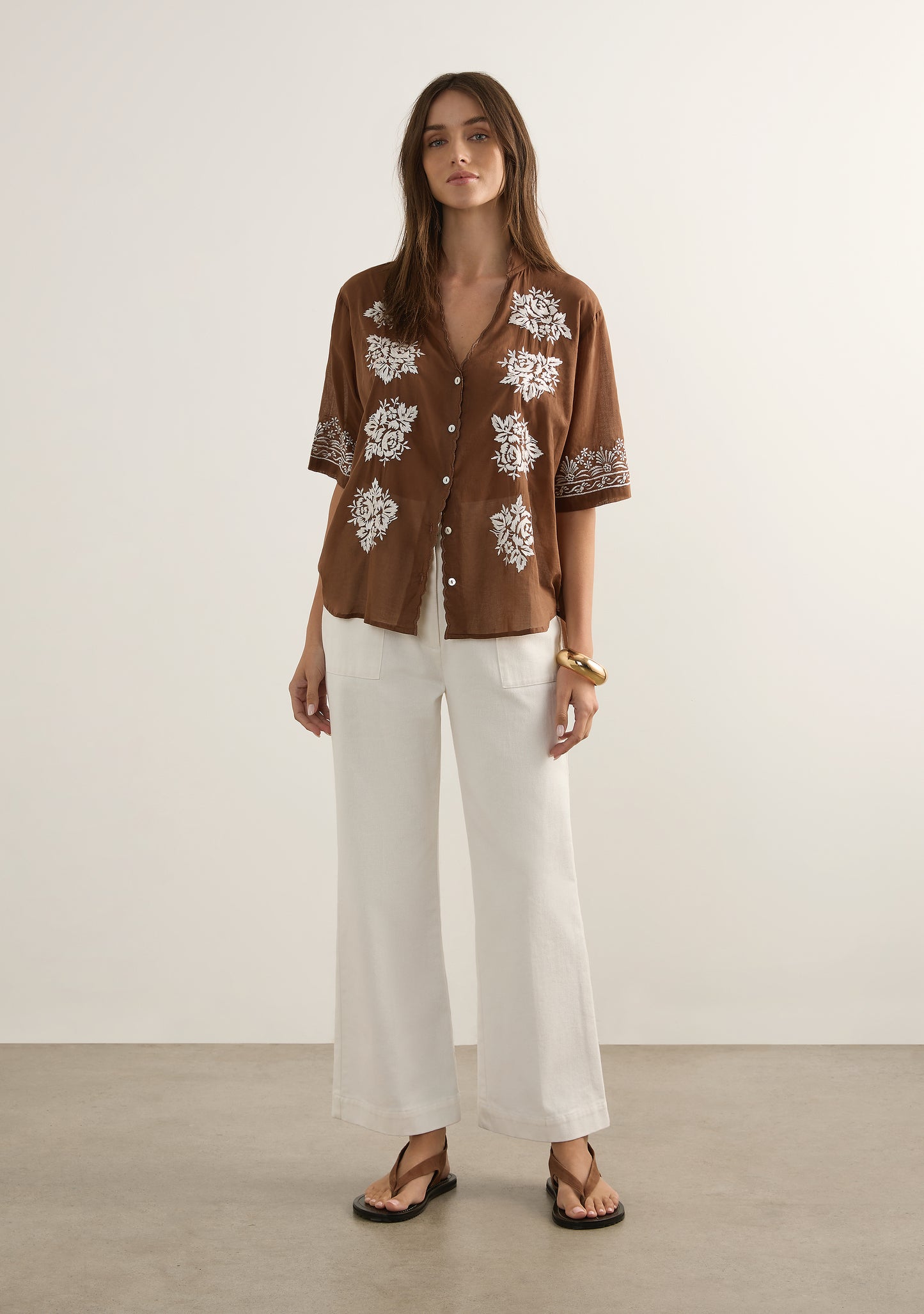 Rosalie Blouse - Brown