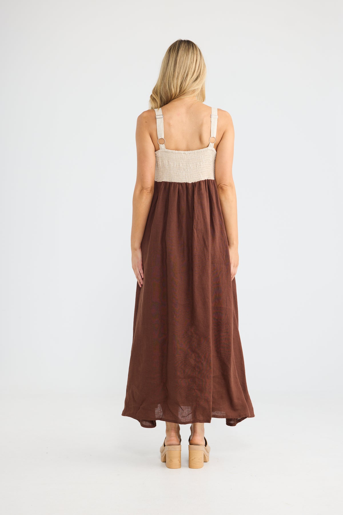 Britta Dress - Chocolate/Natural
