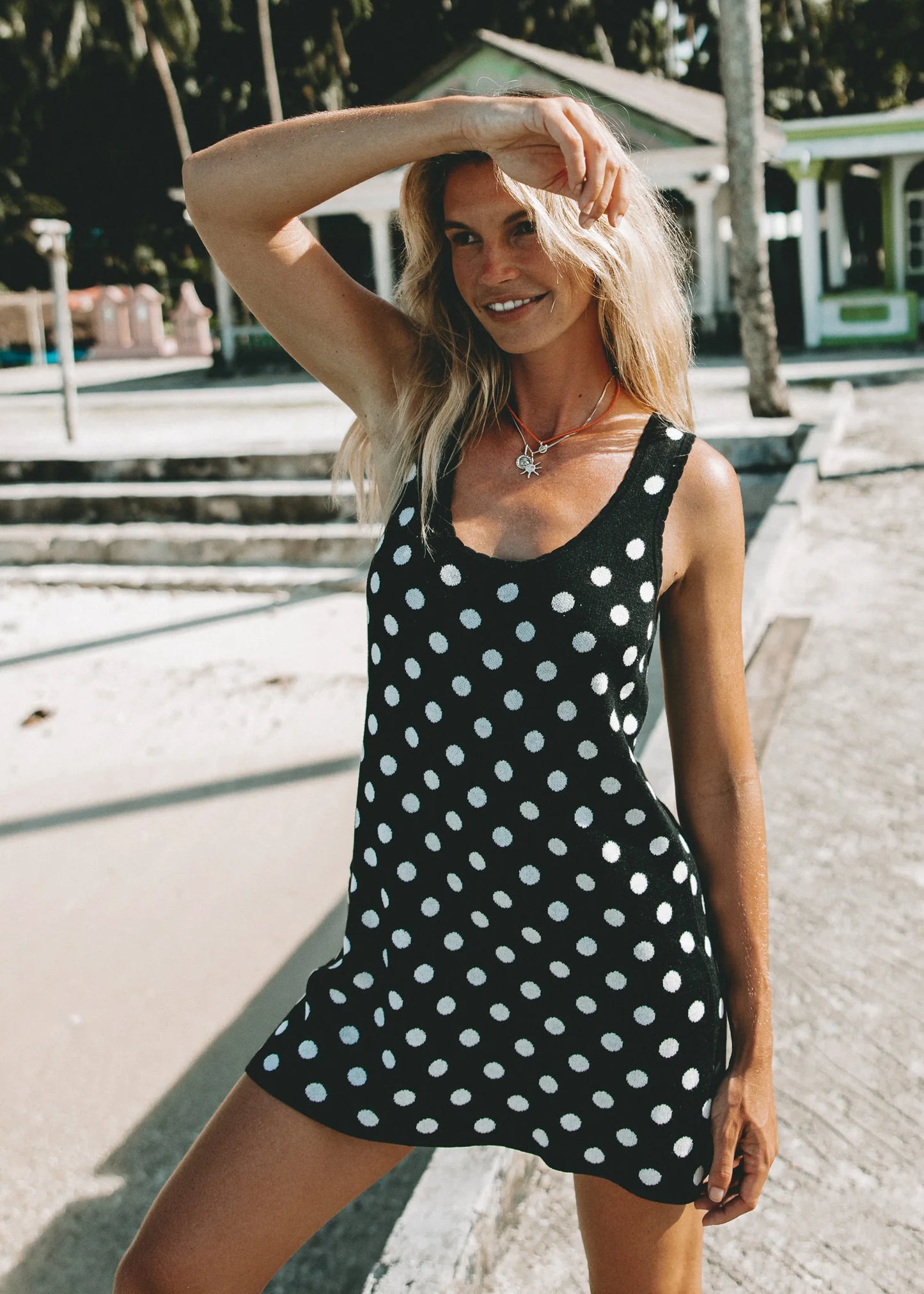 Seaside U Knit Dress - Black