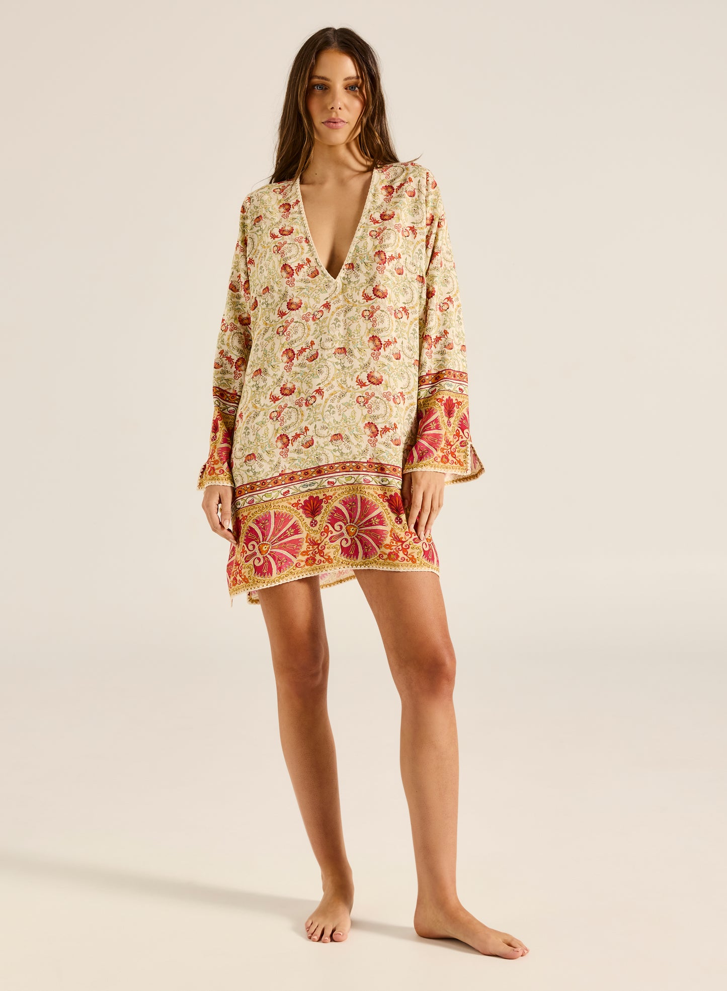 Natasha Mini Kaftan - Rosa Floral