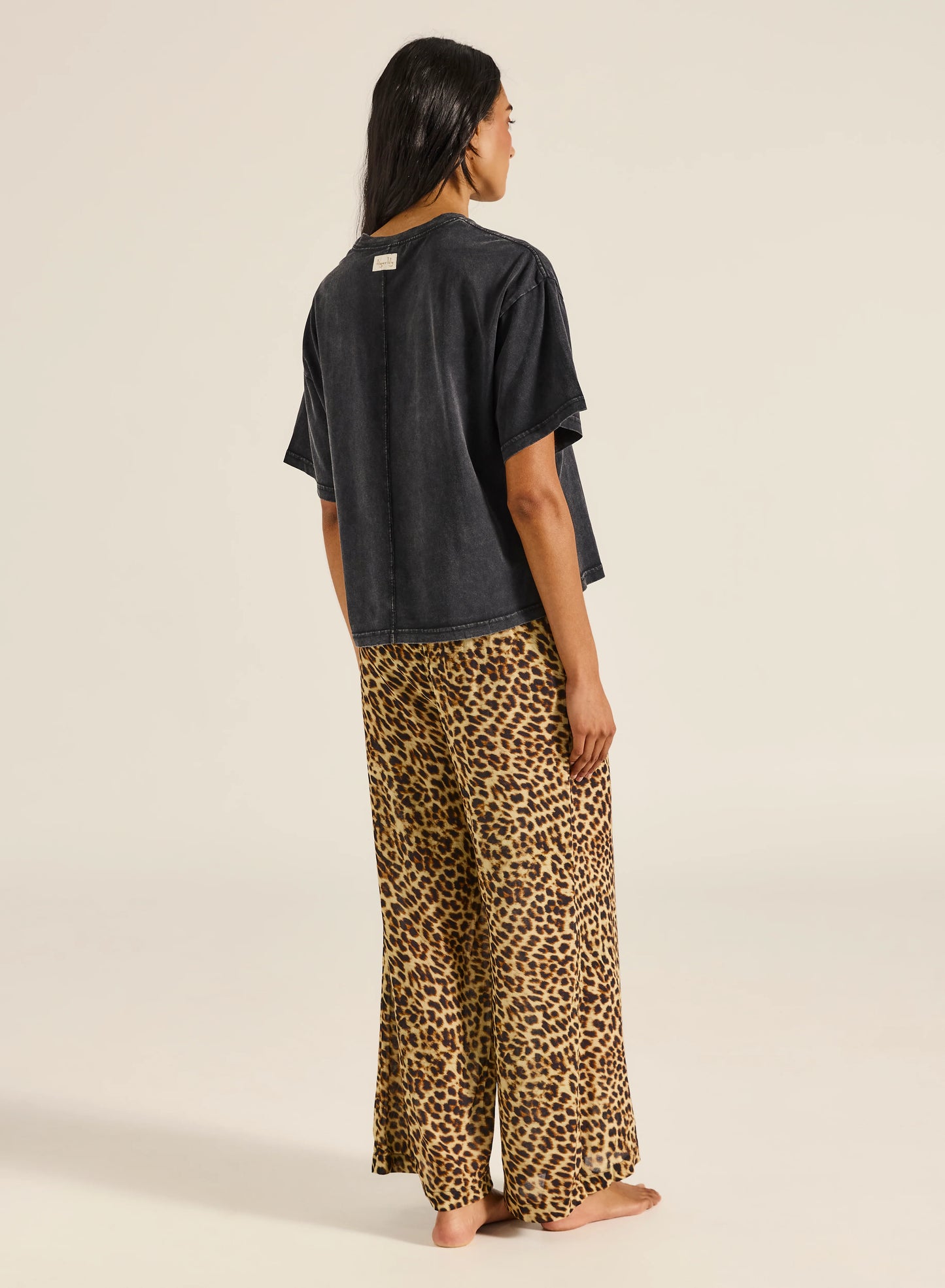 Leopard Boxy Crop Tee - Jungle