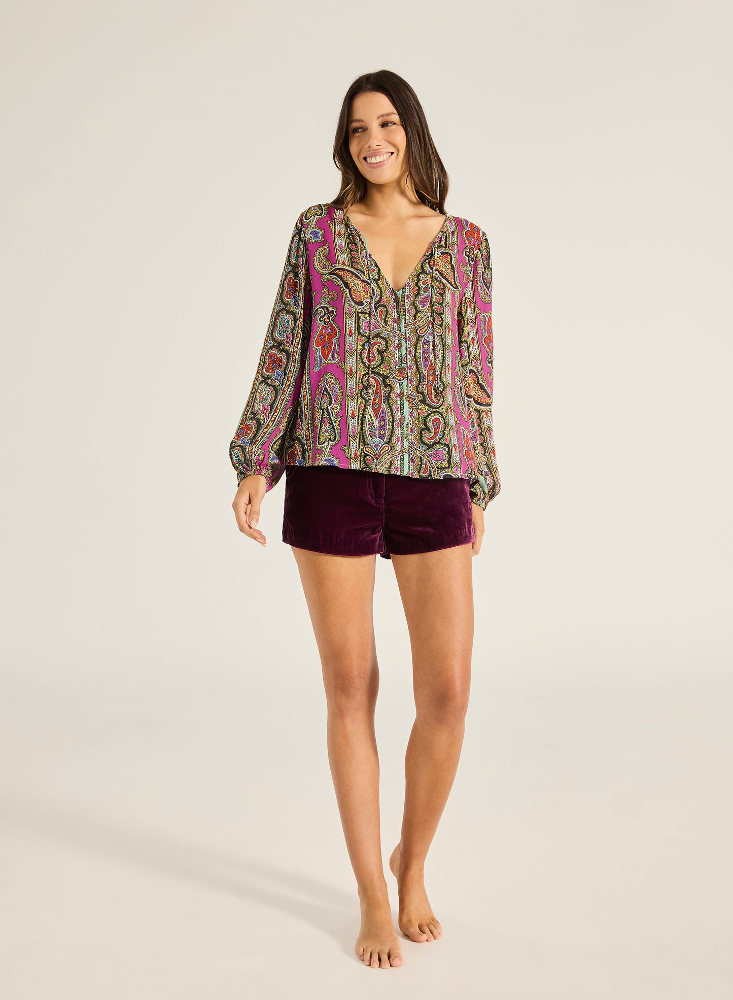 Haveli Shirt - Magenta