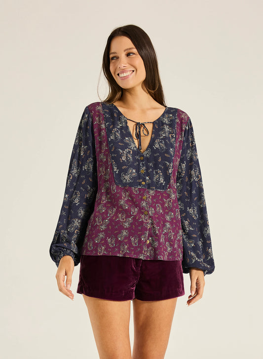 Paraiso Haveli Shirt - wine