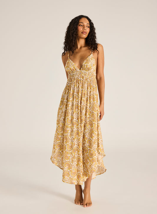 Calista Gloria Midi Dress - Sunstone