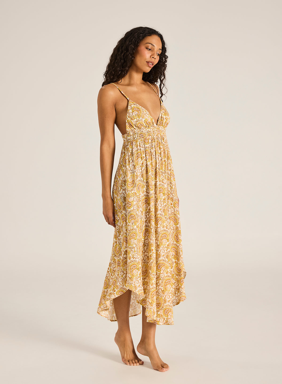 Calista Gloria Midi Dress - Sunstone