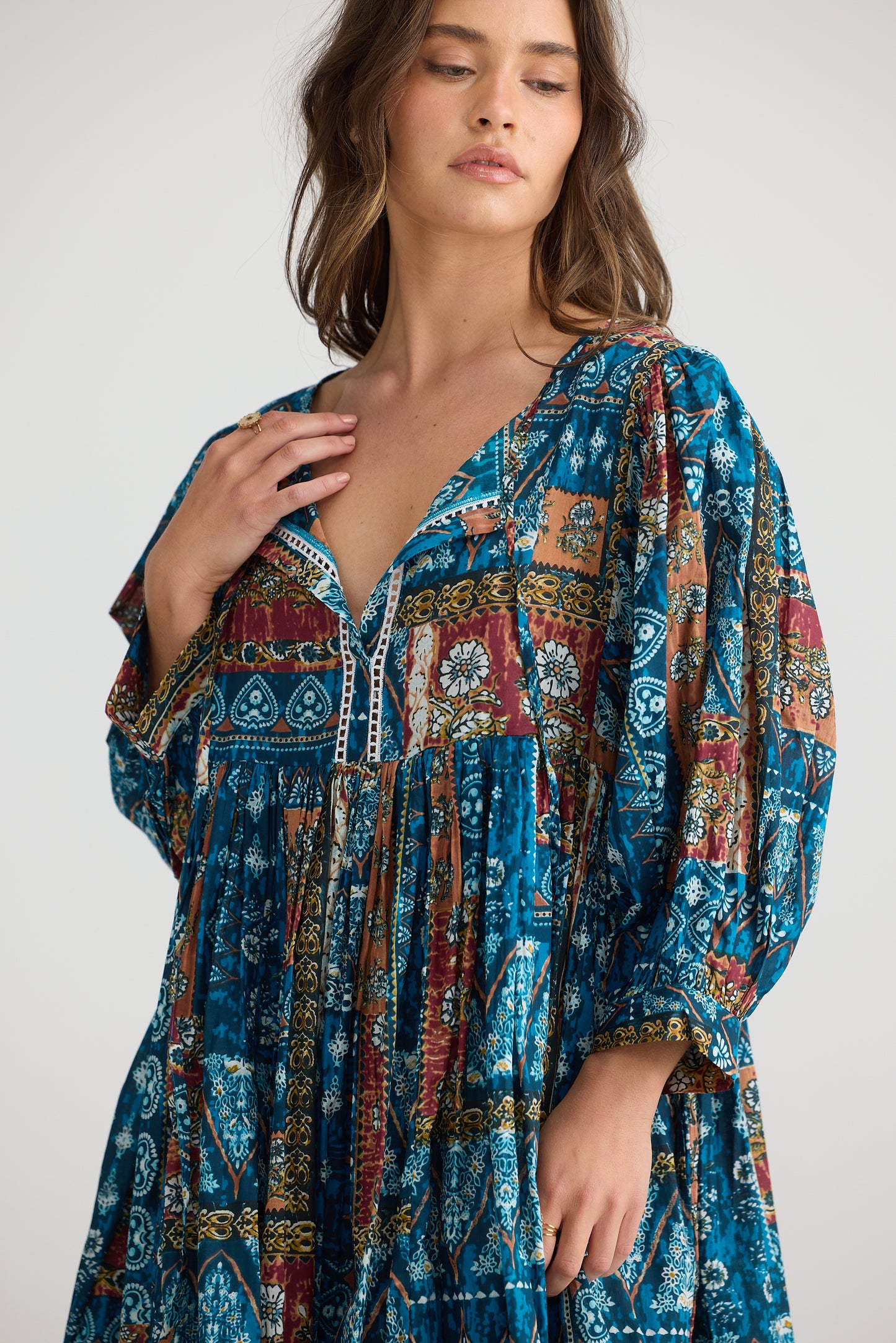 Wisteria Dress - Sicilian Patchwork