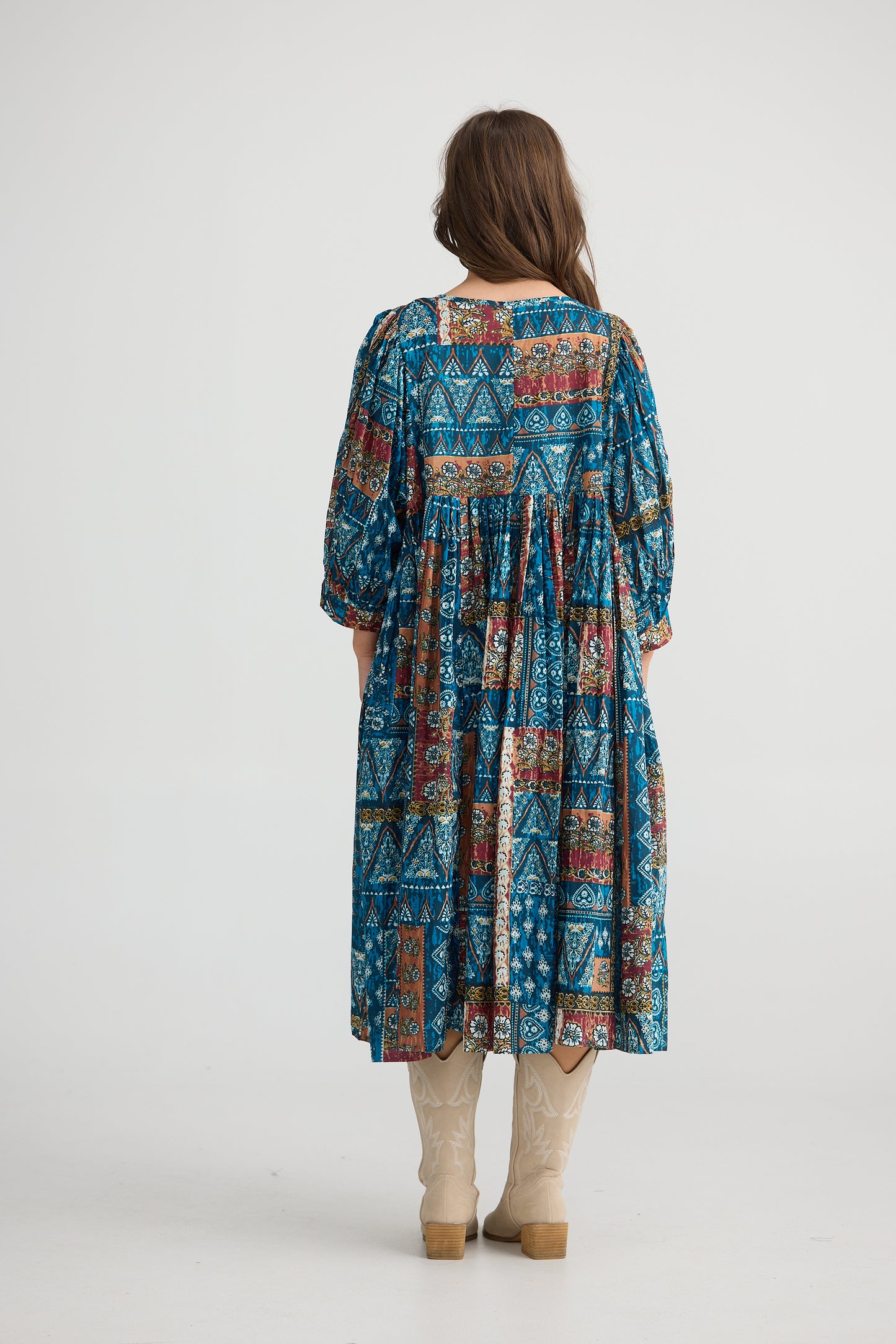 Wisteria Dress - Sicilian Patchwork