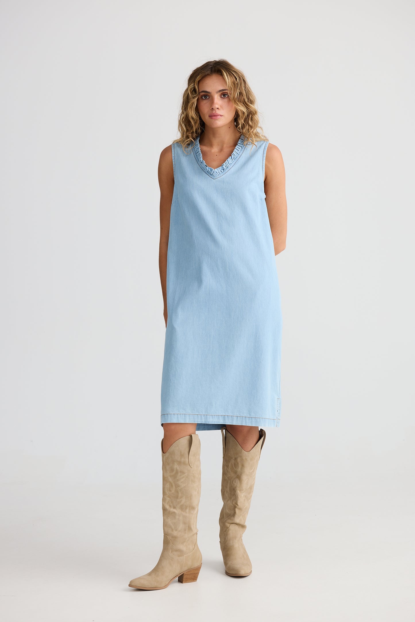 Vera Denim Dress - Light Denim