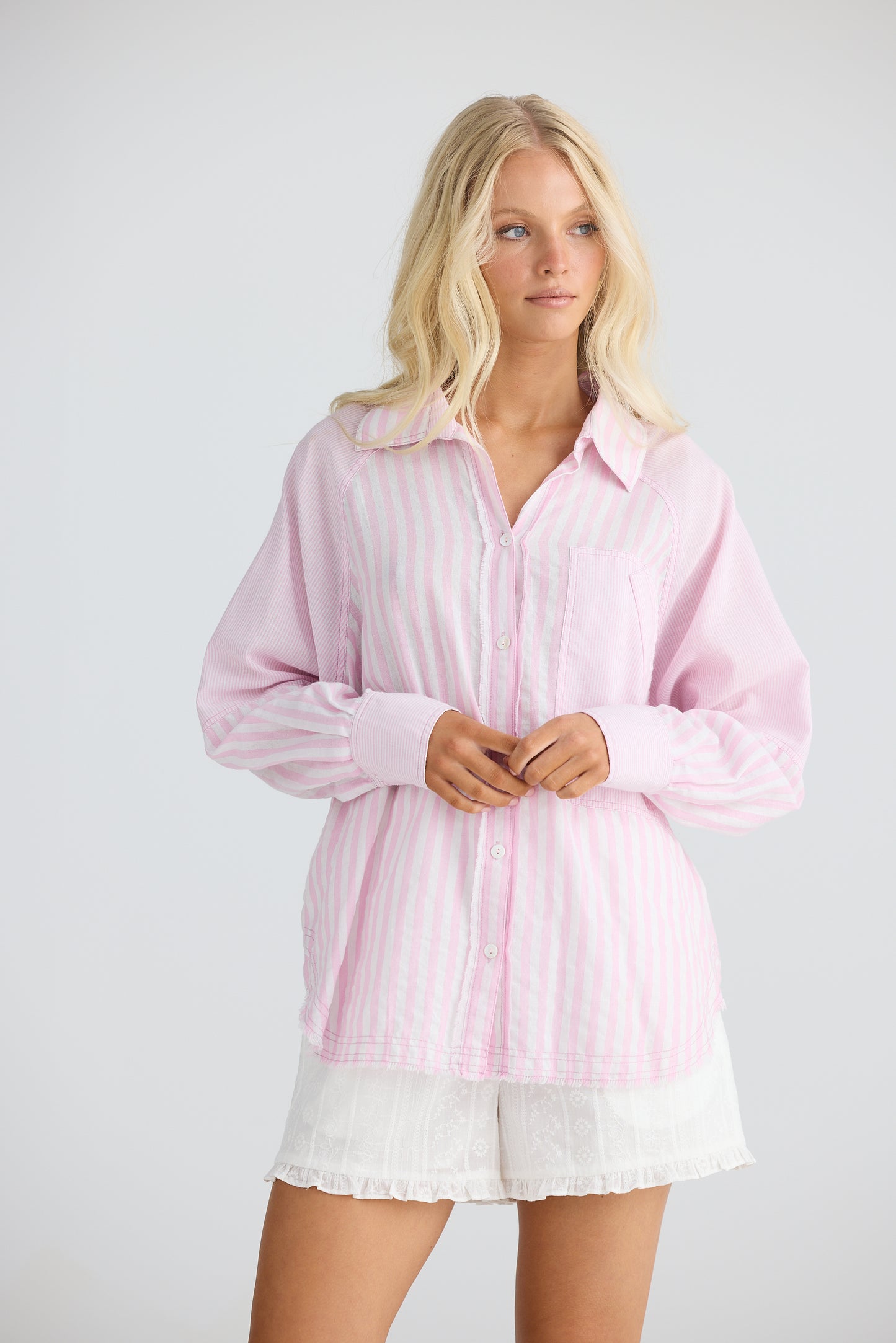 Yellowstone Shirt - Pink Stripe
