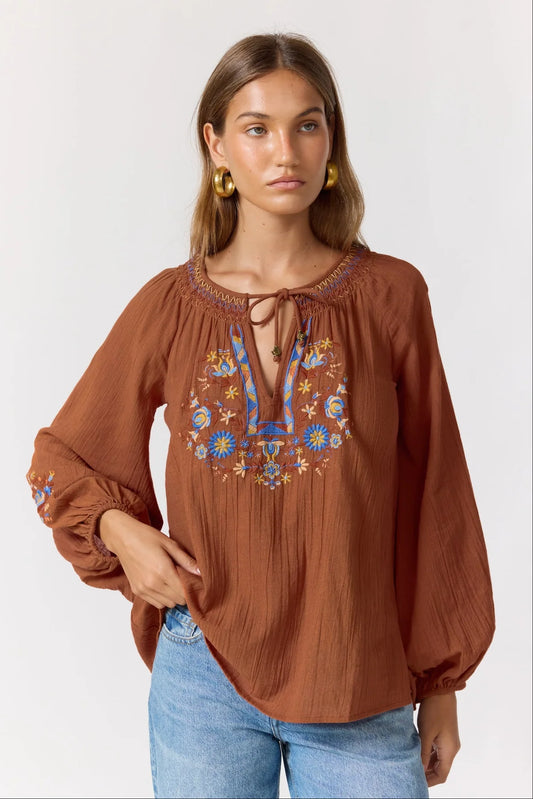 Lane Blouse - Espresso